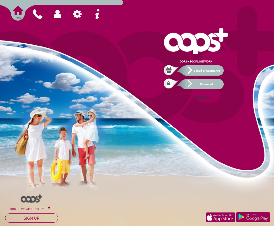 طراحی شبکه اجتماعی oops plus
